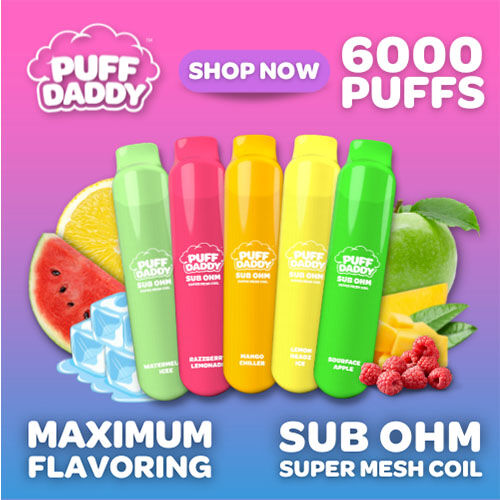 Puff Daddy Sub Ohm Disposable Vape 6000 Puffs