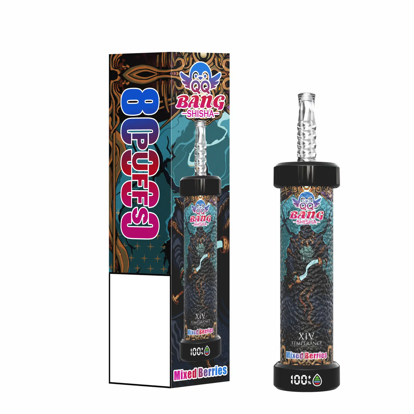 QQ BANG BLAZE 80K DKS051 80000 Puffs Shisha Disposable Vapes Smart Display Wholesale Bulk Buy