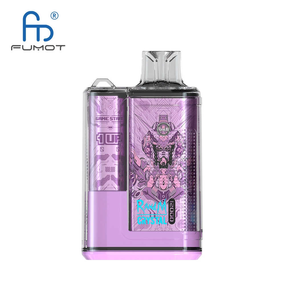 Rechargeable Randm Crystal 12000 Puffs Vape Disposable with Side Screen，650 mAh 20 ML 16Flavors