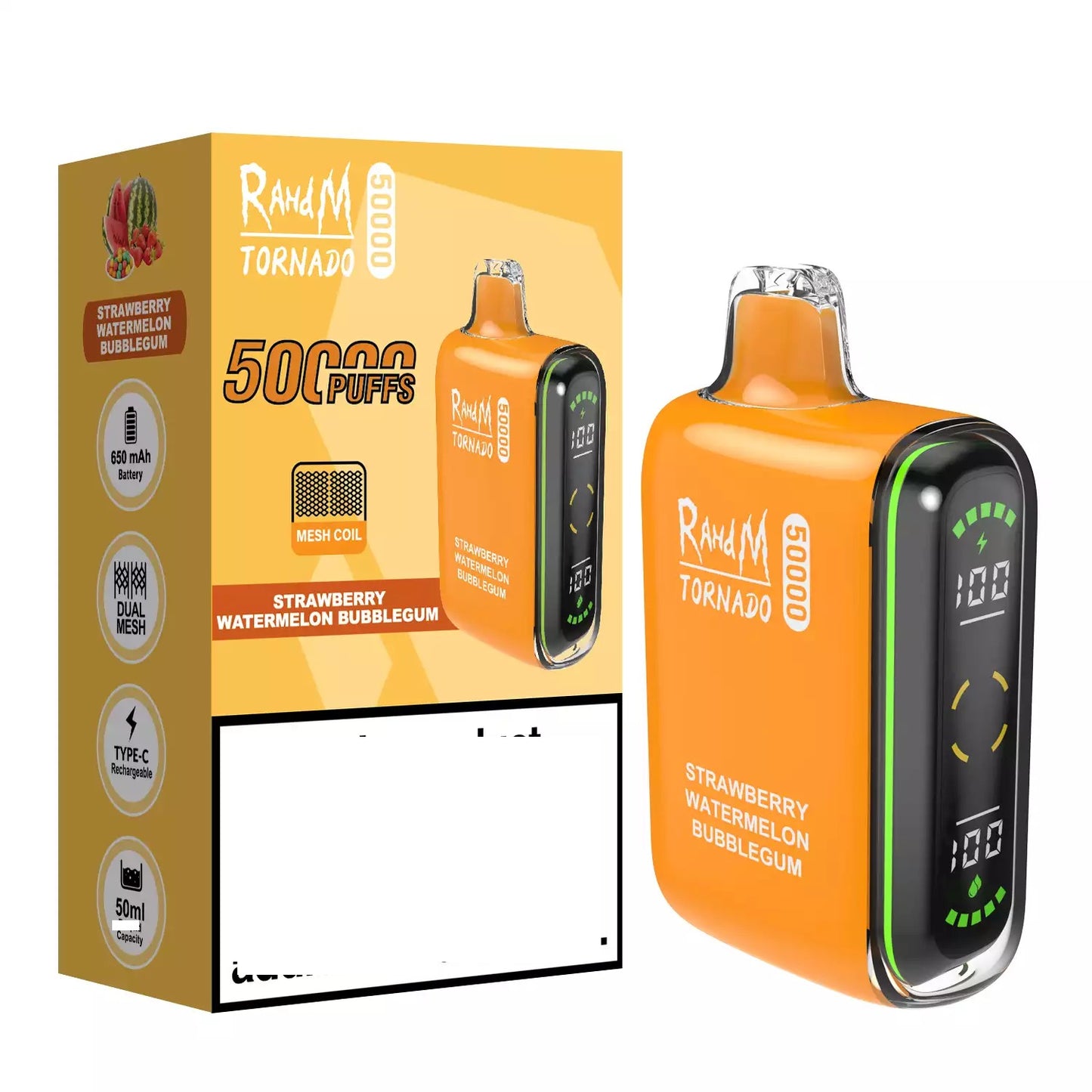 RAHDM Tornado 50000 Puffs Professional Wholesalers Disposable Vape Bulk Buy