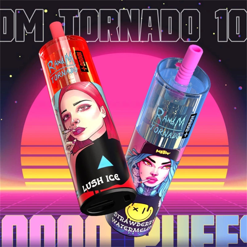Authentischer Randm Tornado 10000 Puffs Einweg-Vape-Pen mit Mesh-Coil und wiederaufladbarem Akku