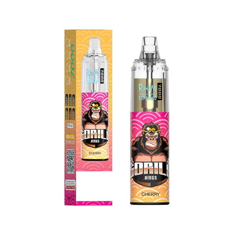7000 Puffs Disposable Vape - RandM Tornado 14mL. RGB Lights. 56 Flavors