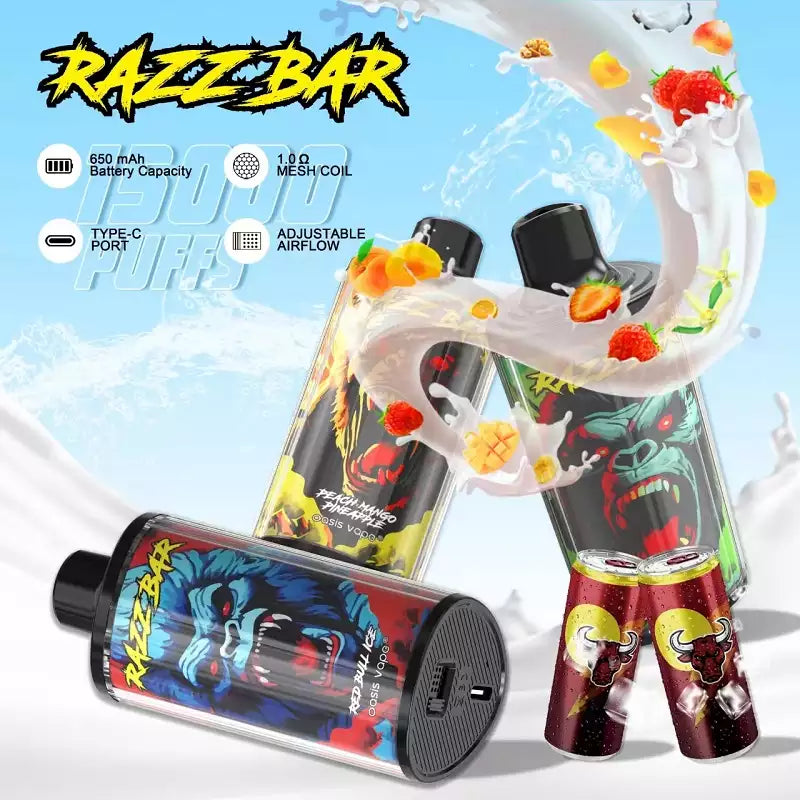 RAZZ BAR 15000 Puffs LCD Screen Bulk Buy Rechargeable Disposable Vapes Wholesale