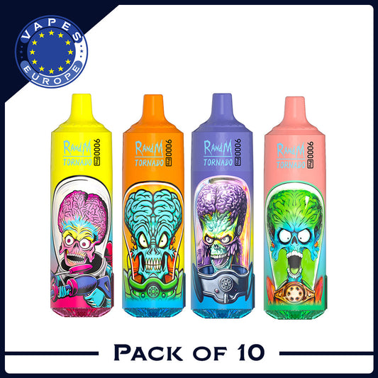 Randm Tornado 9000 Pro Puffs Einweg-Vape, 10er-Packung
