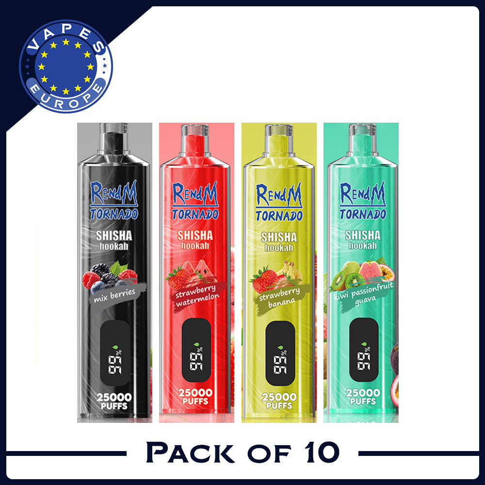 REndM Shisha 25000 Züge, 10er-Packung