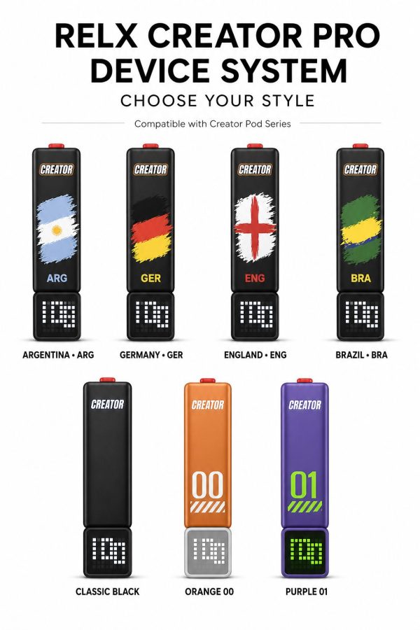 RELX Creator Pro Device – Best Rechargeable Vape Base (7 Styles)