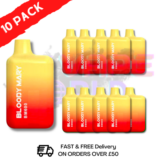 Rainbow - Bloody Mary 600 Puffs, 10er-Packung