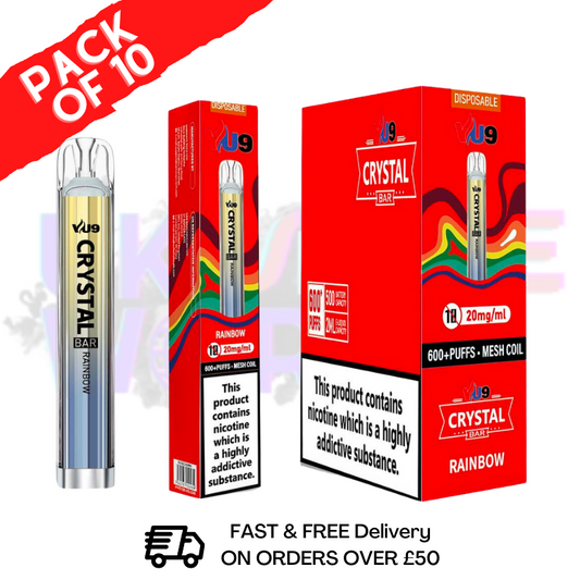 Rainbow - Crystal Bar Puffs 600 VU9, 10er-Packung