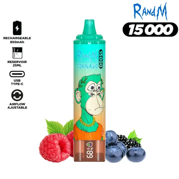 RandM Tornado 15000 Puffs Bulk Buy Rechargeable Disposable Vape Wholesale