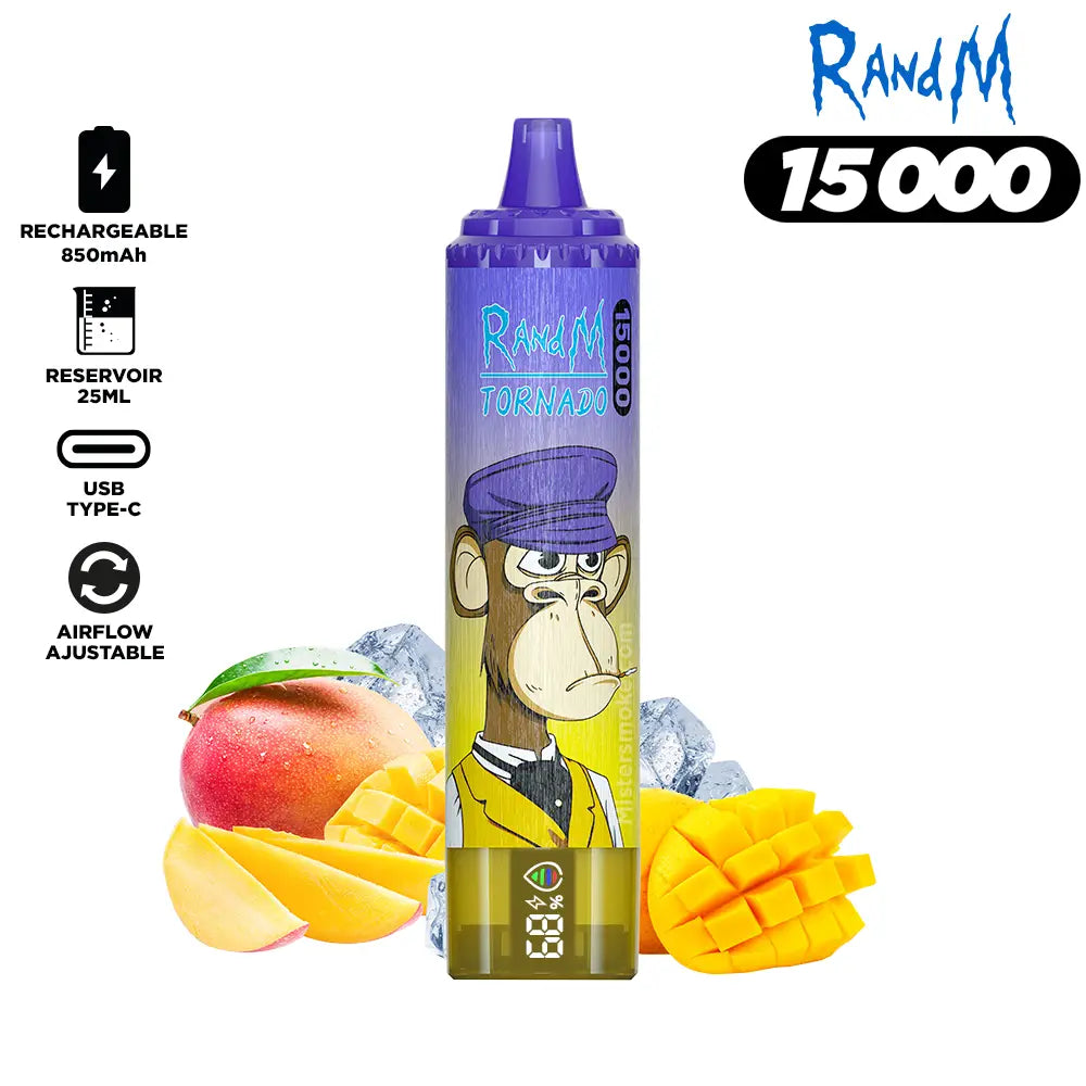 RandM Tornado 15000 Puffs Bulk Buy Rechargeable Disposable Vape Wholesale