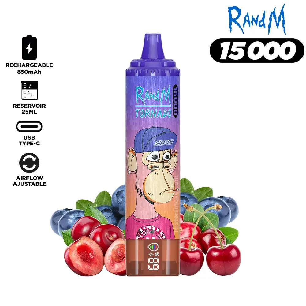 RandM Tornado 15000 Puffs Bulk Buy Rechargeable Disposable Vape Wholesale