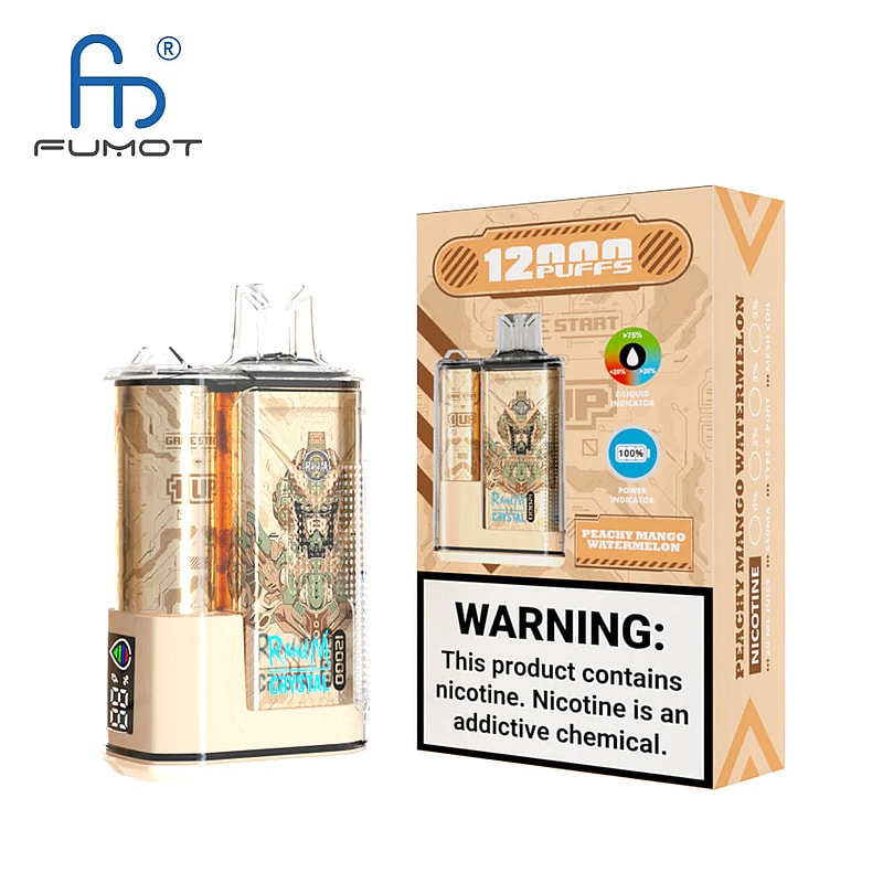 RandM Crystal 12000 Puffs 2% 5% Nicotine LED display Disposable E Cigarettes