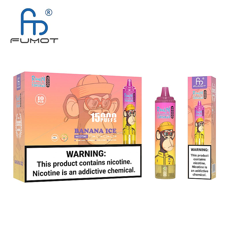 RandM Tornado 15000 Puffs 2% 5% Nicotine LED display Disposable E Cigarettes