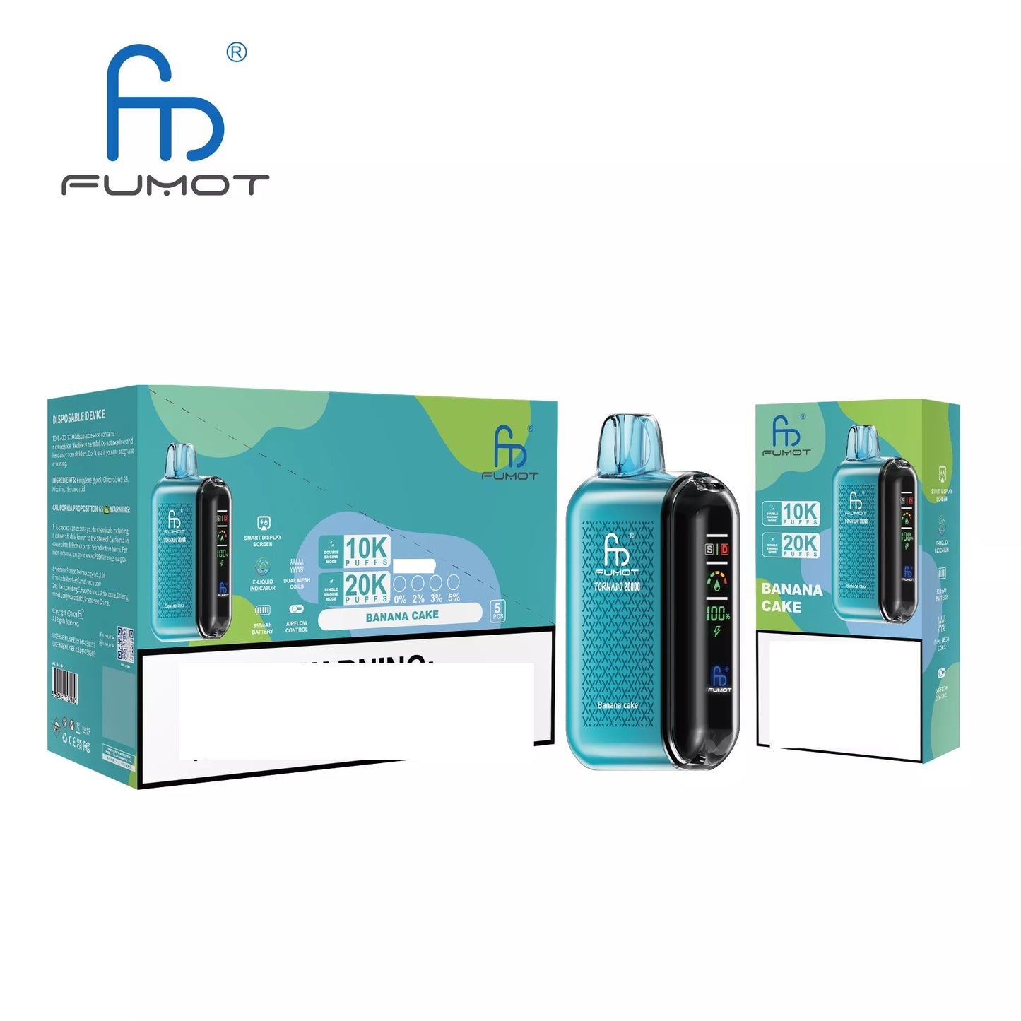 RandM FUMOT TORNADO 20000 Puffs Digital Screen Bulk Buy Rechargeable Disposable Vapes Wholesale