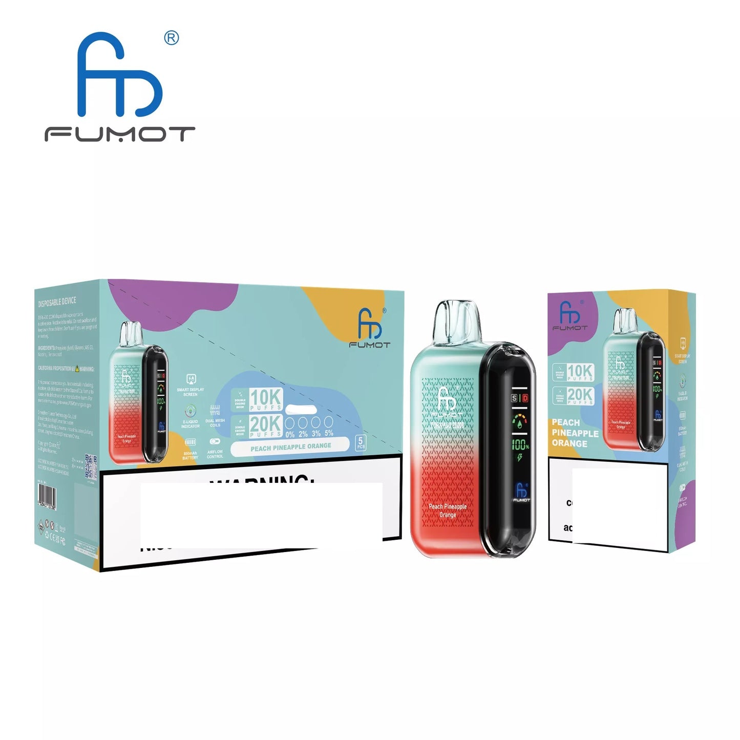 RandM FUMOT TORNADO 20000 Puffs Digital Screen Bulk Buy Rechargeable Disposable Vapes Wholesale