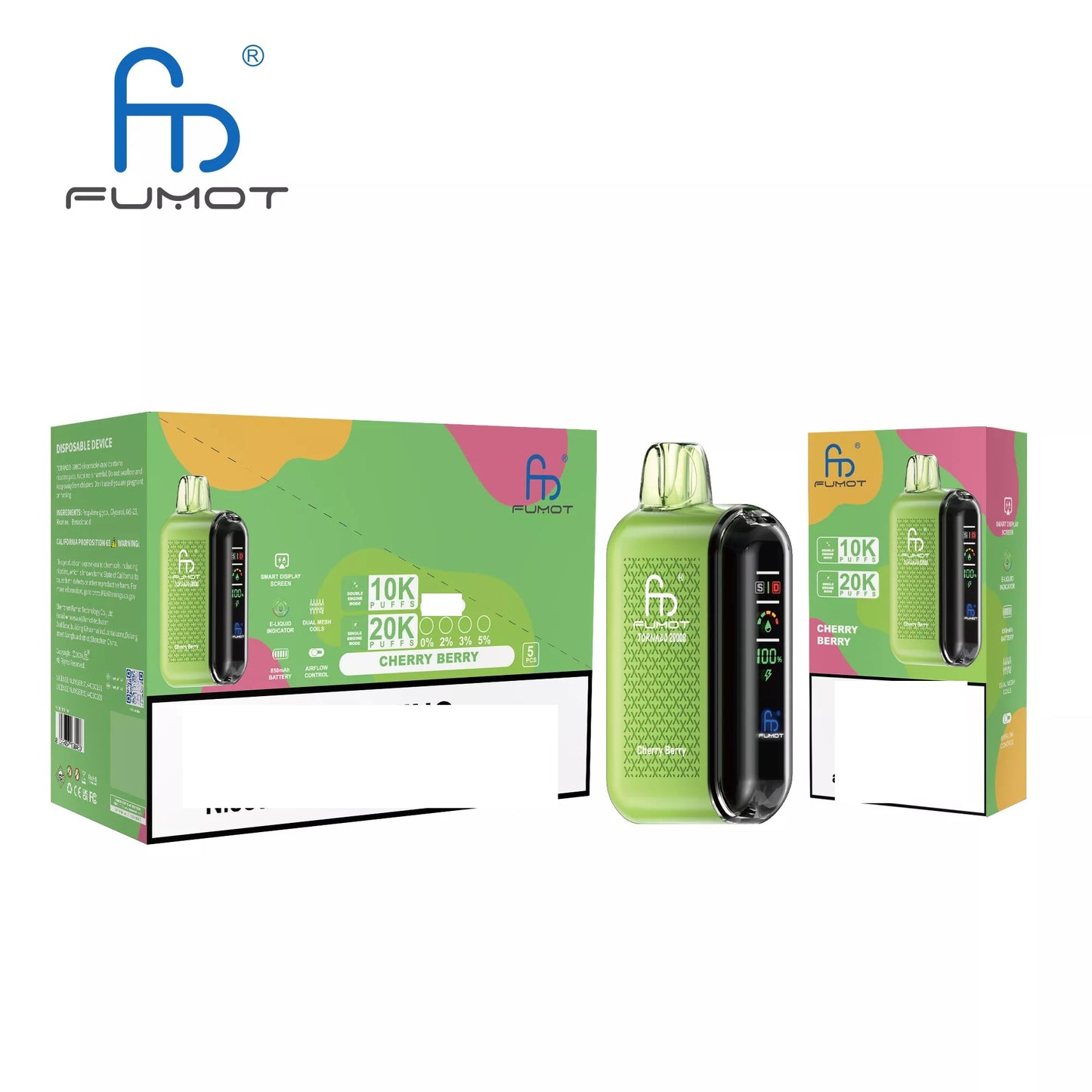 RandM FUMOT TORNADO 20000 Puffs Digital Screen Bulk Buy Rechargeable Disposable Vapes Wholesale