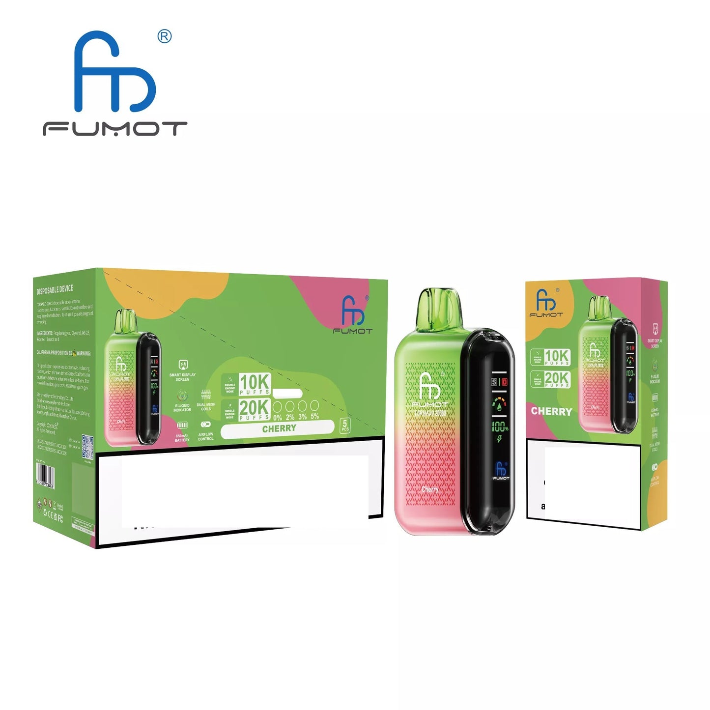 RandM FUMOT TORNADO 20000 Puffs Digital Screen Bulk Buy Rechargeable Disposable Vapes Wholesale