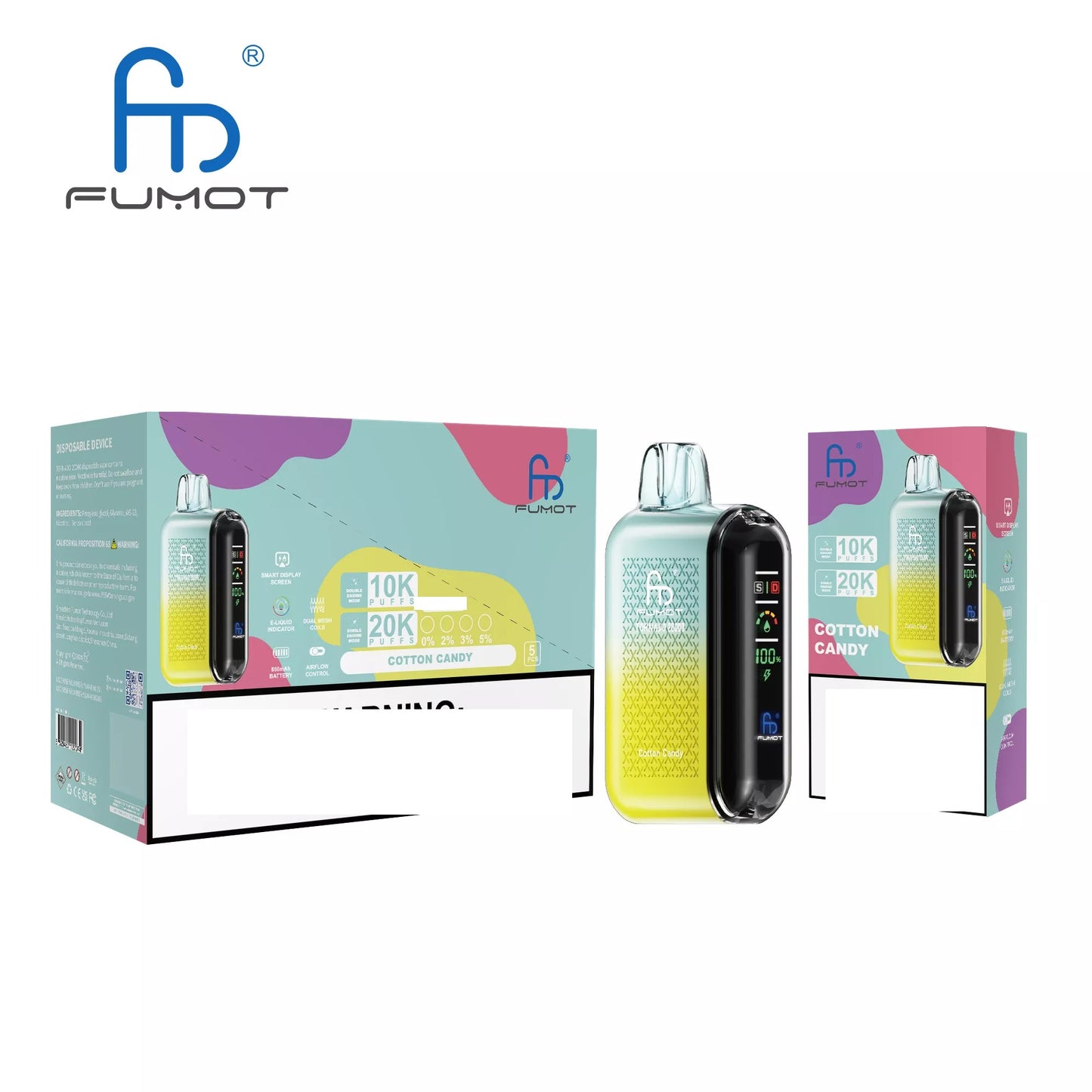 RandM FUMOT TORNADO 20000 Puffs Digital Screen Bulk Buy Rechargeable Disposable Vapes Wholesale