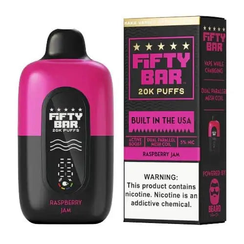 Raspberry Jam - Fifty Bar 20K Disposable Vape