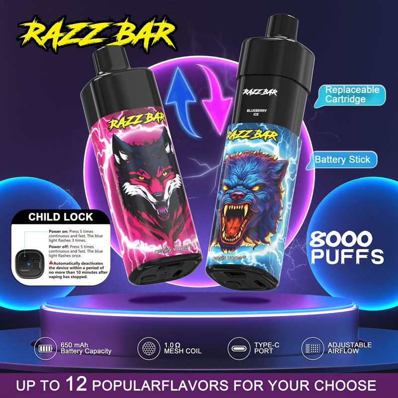 650mAh Rechargeable Vape - 3.8V Output. 1.0Ω Mesh Coil. Type-C