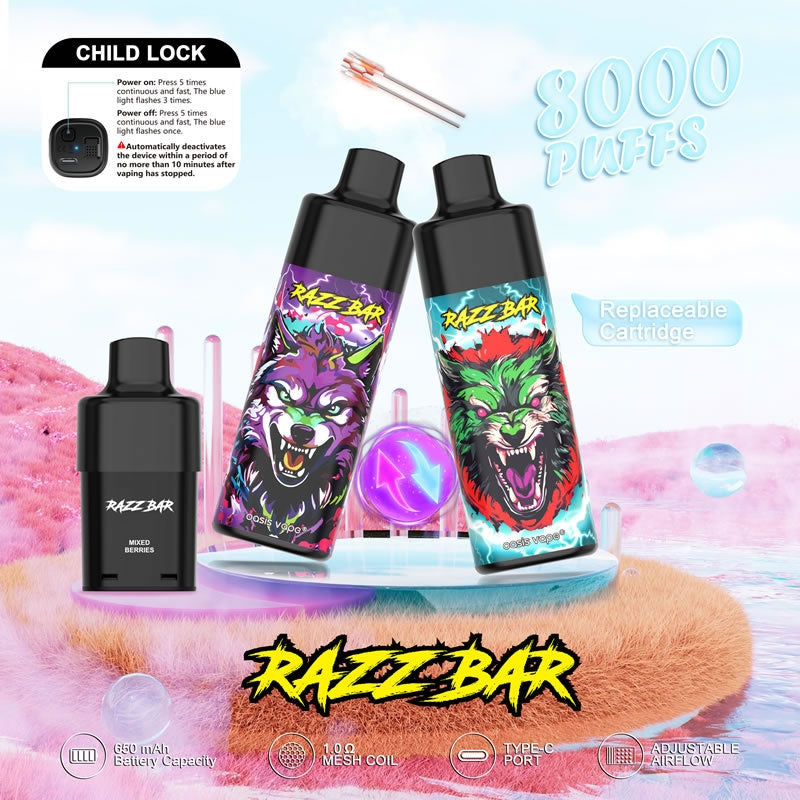 650mAh Rechargeable Vape - 3.8V Output. 1.0Ω Mesh Coil. Type-C