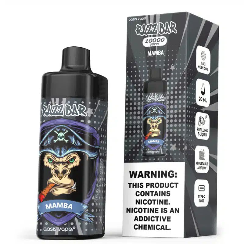 Razz Bar 10000 Puffs Disposable Vape - 20ml E-Liquid, 650mAh Battery