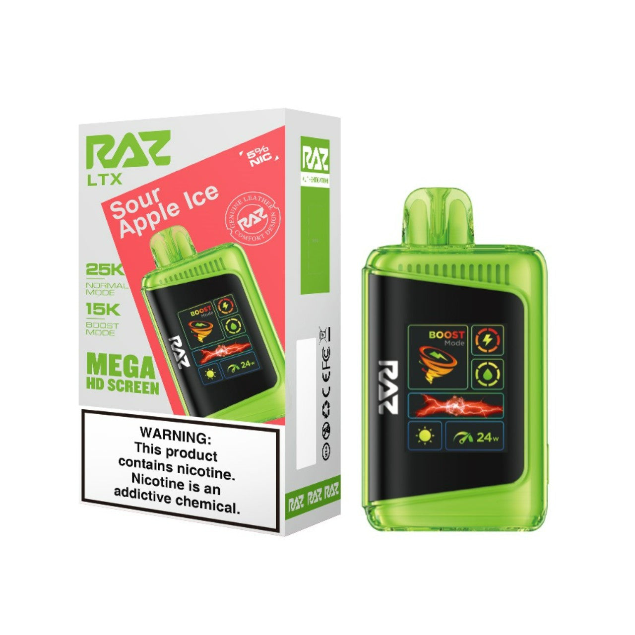 Sour Apple Ice Raz LTX 25K