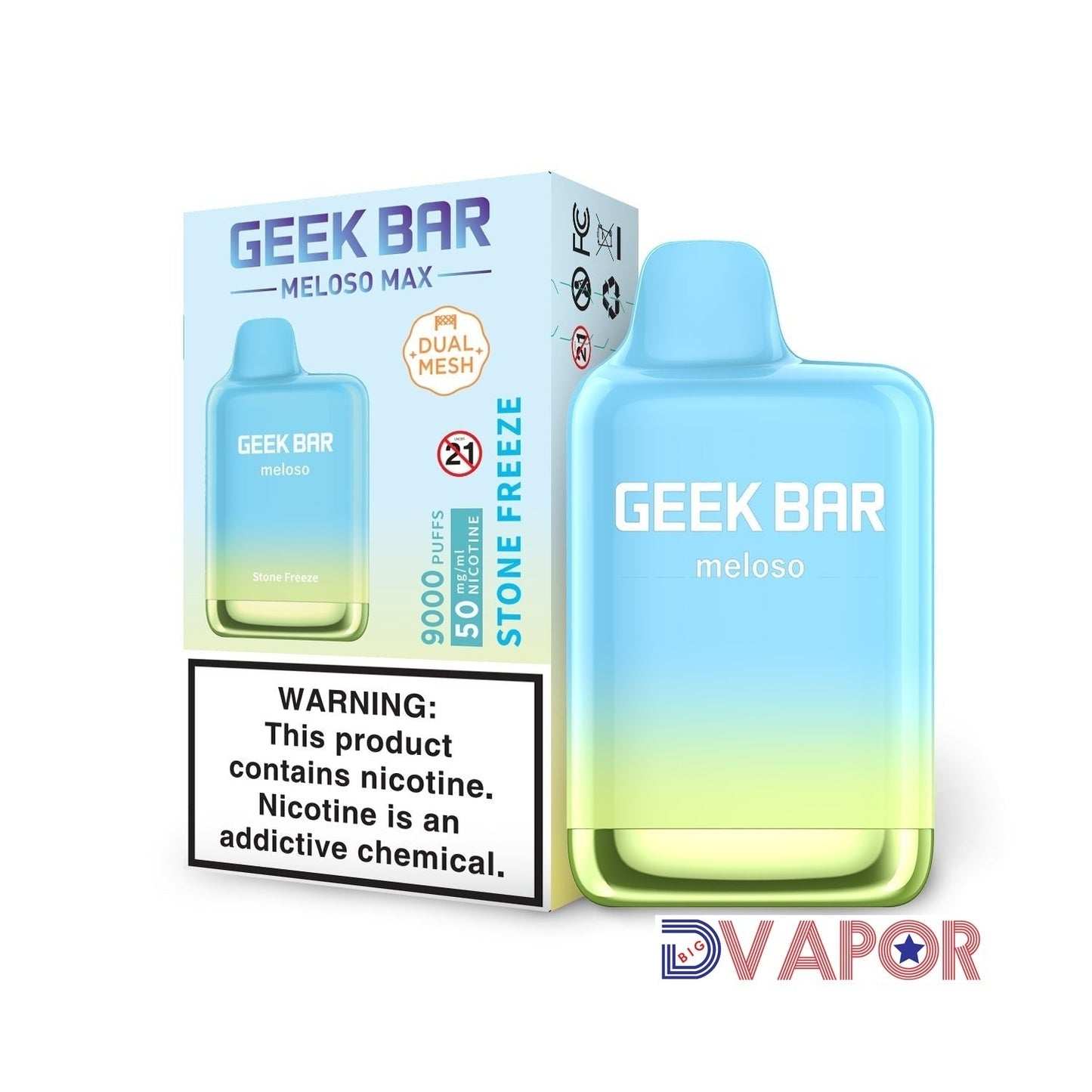 Geek Bar Meloso Max Dual Mesh 9000 Puff Disposable - Rechargeable
