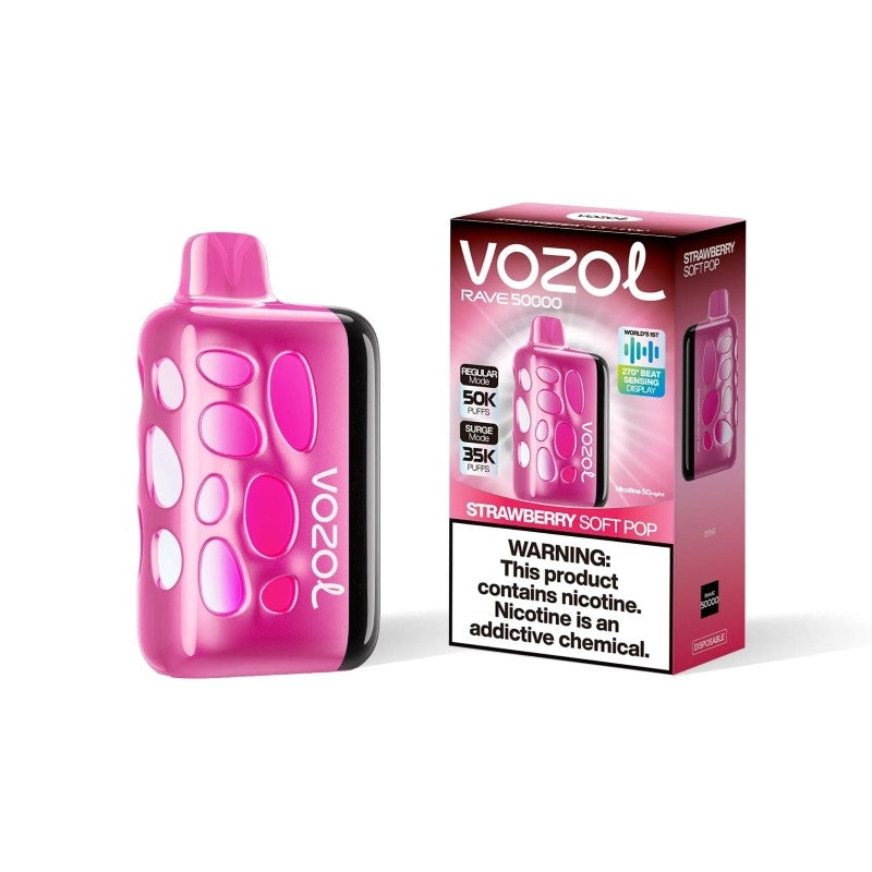Strawberry Soft Pop Vozol Rave 50000