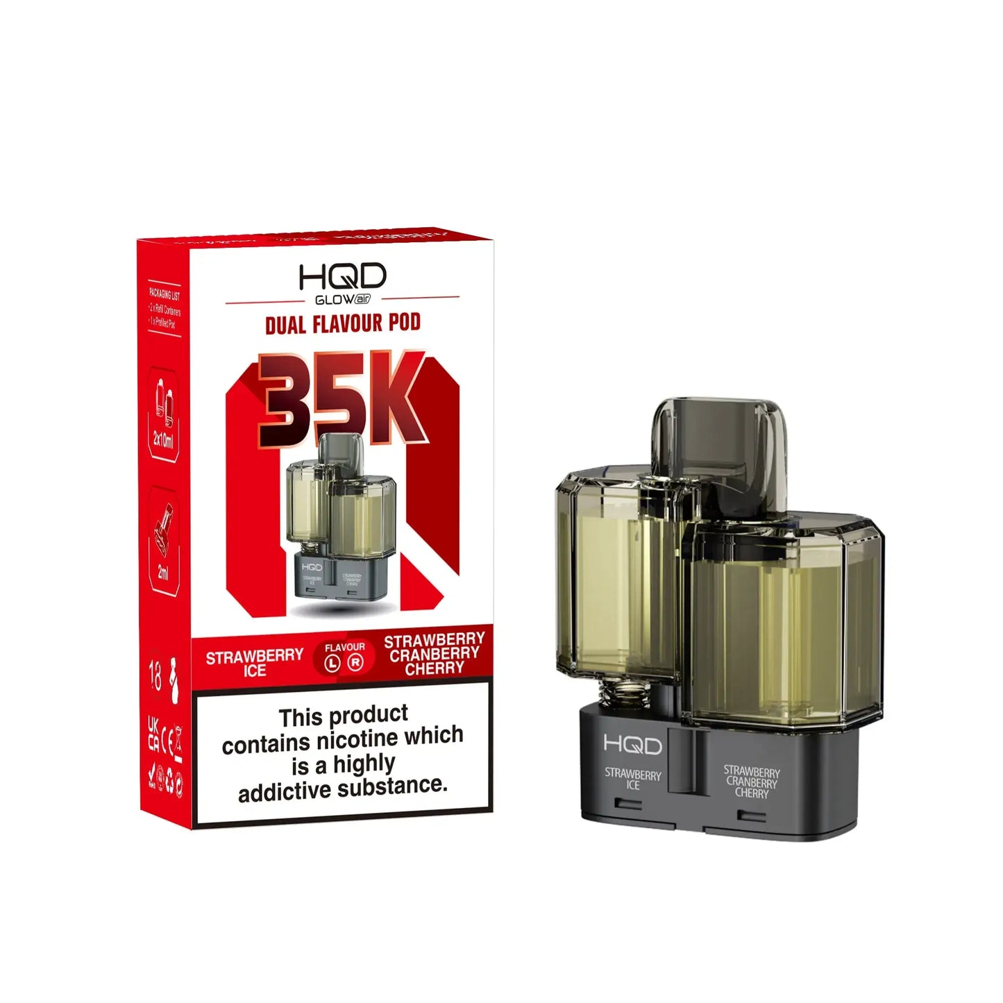 HQD Glow Air 35K Prefilled Replacement Pods - Box of 5