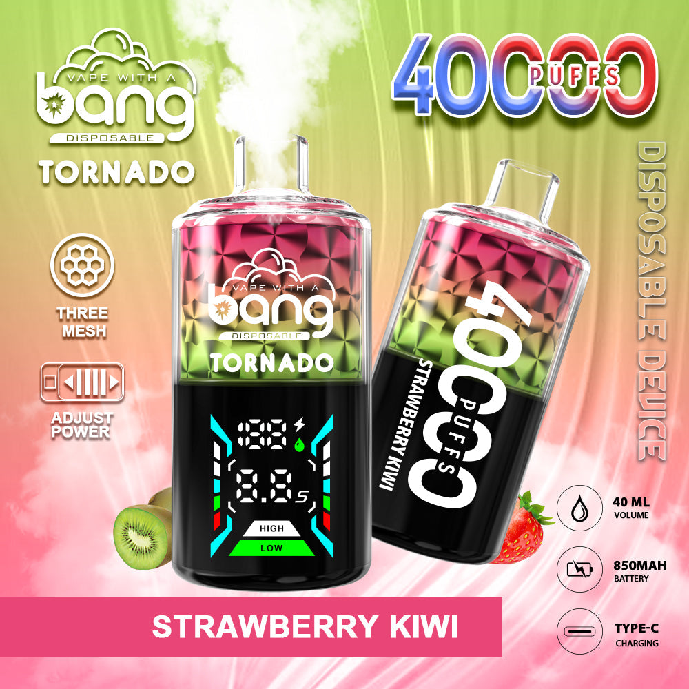 Bang Tornado 40000 Puffs Disposable Vape – 850mAh Battery. 40ml E-liquid. Multiple Nicotine 12 Flavors