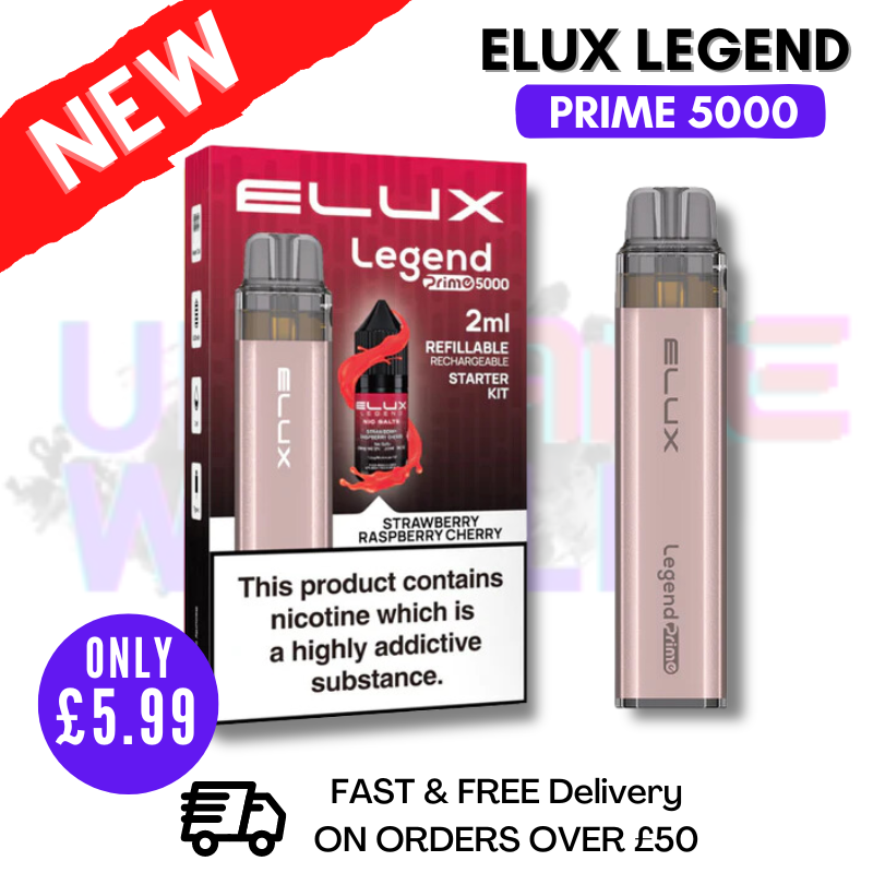 Erdbeer-Himbeer-Kirsche Elux Legend PRIME 5000 Puff Kit