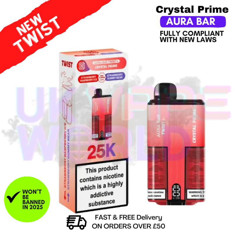 Erdbeer-Himbeere ICE Crystal Prime 25K Puff-Set