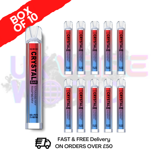 Erdbeer-Himbeer-Kristallriegel-Puffs 600 Stück, 10er-Packung – 26,99 £