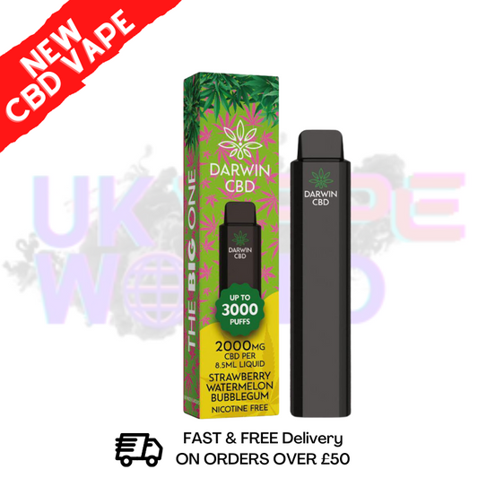 Dawin CBD-Kaugummi mit Erdbeer-Wassermelonen-Geschmack, 3000 Züge | 2000 mg