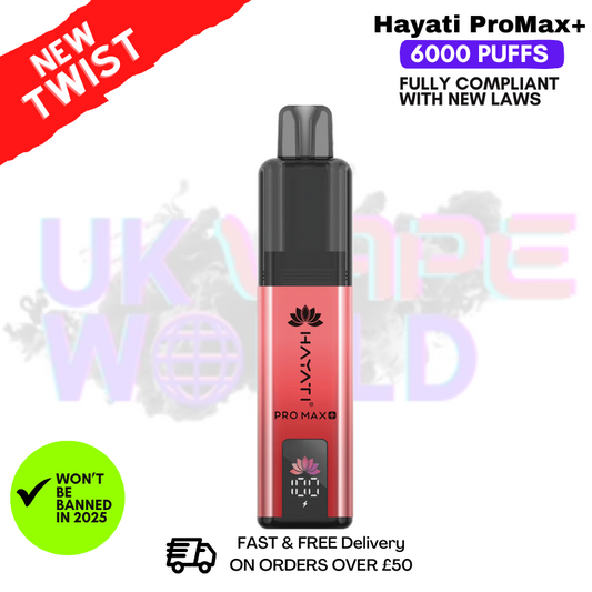 Hayati Pro Max Plus 6000-Puff-Kit (Erdbeer-Kirsche-Cranberry)