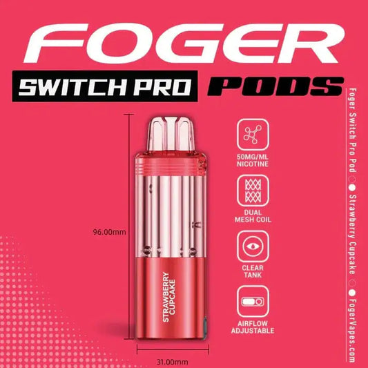 Strawberry Cupcake - Foger Switch Pro 30K Disposable Pod