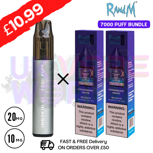 Erdbeertraube - RandM Tornado 7000 Puff (Nachfüllpaket) Kit