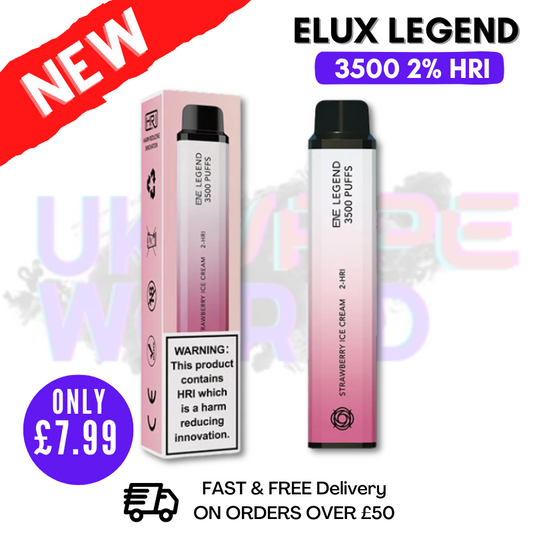 Elux Legend 3500 Puff Erdbeereiscreme 2 Std.