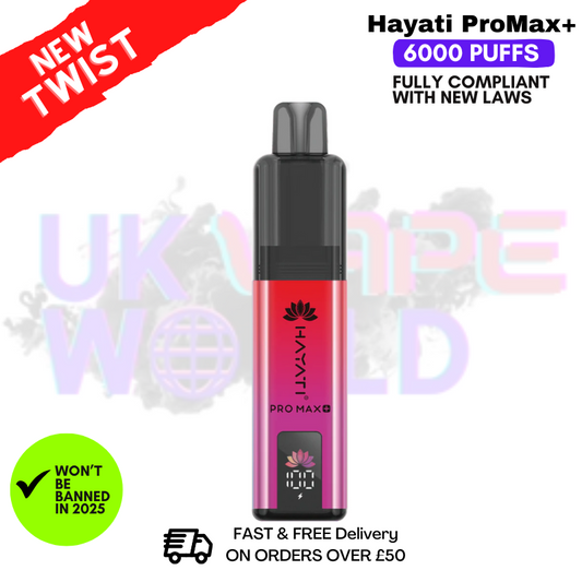 Erdbeer-Himbeer-Eis Hayati Pro Max Plus 6000-Puff-Kit