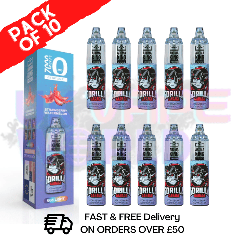 Erdbeer-Wassermelone – RANDM TORNADO 7000 Puffs (0 mg) 10er-Packung