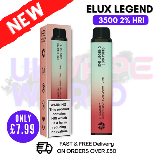 Elux Legend 3500 Puff Erdbeer-Wassermelonen-Kaugummi 2 HRI