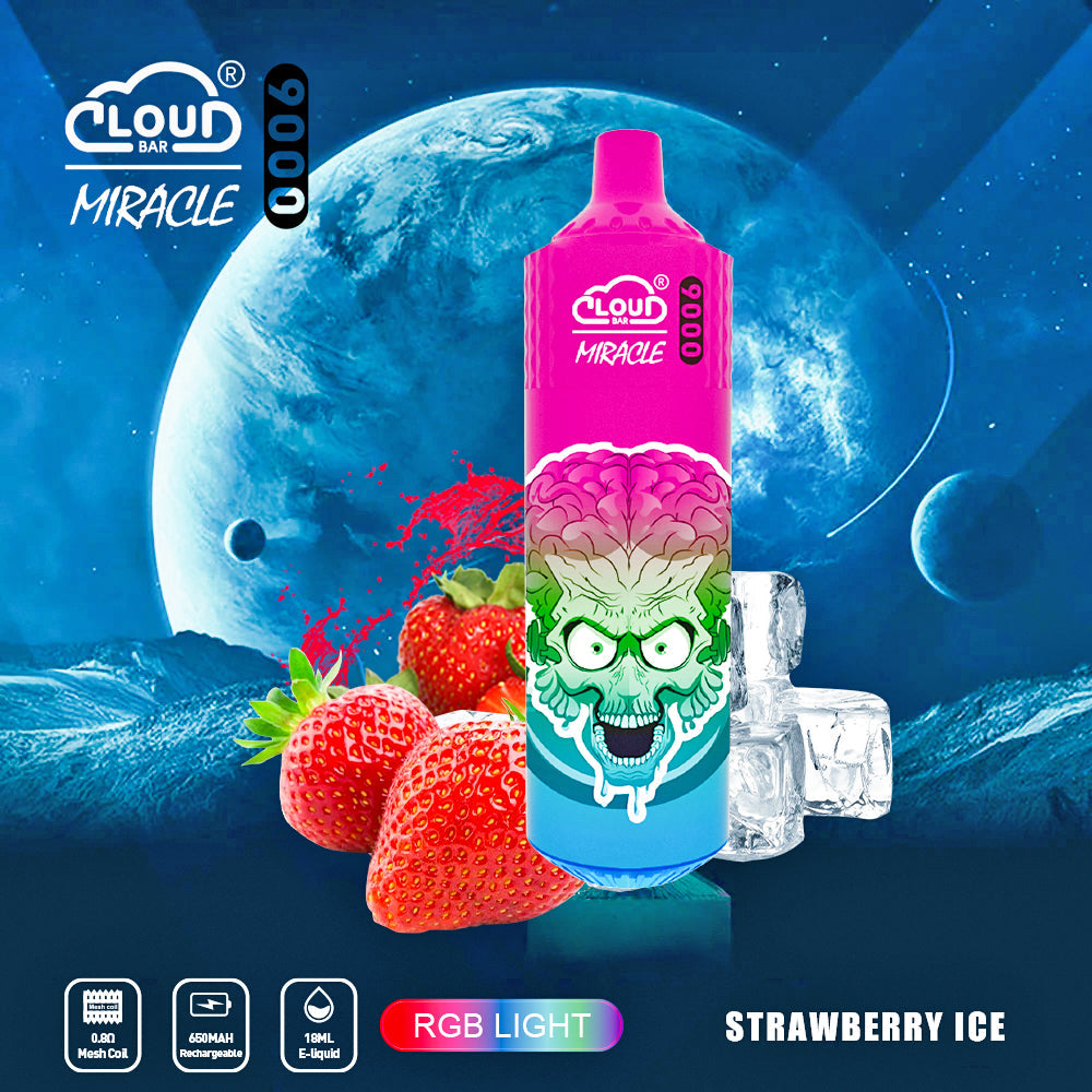 Cloud Bar 9000 Puffs  650mAh Mesh Coil 18ML  5% Rechargeable E Cigarettes Vapes Pen 18ml for Cigarettes Lovers 11 Flavors