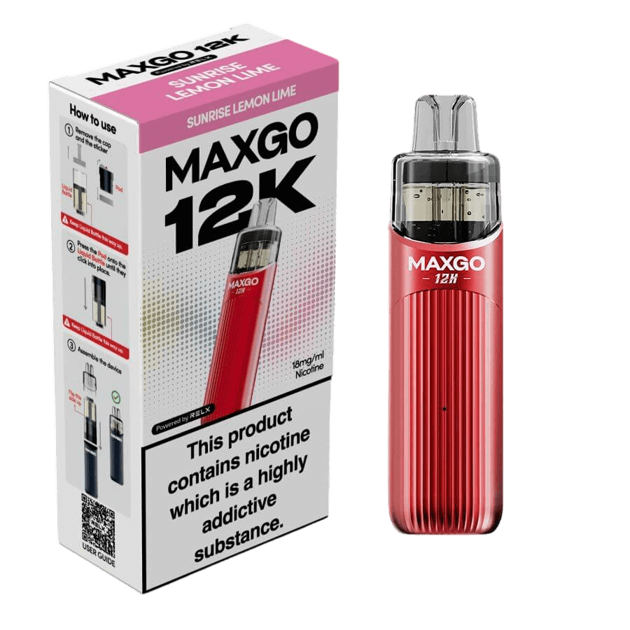 RELX MAXGO 12k Pre-Filled Pod Kit TPD Compliant - Pack Of 3