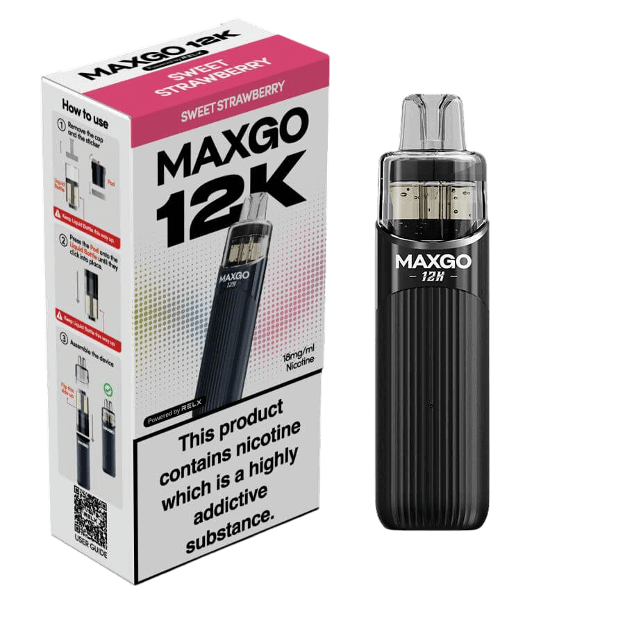 RELX MAXGO 12k Pre-Filled Pod Kit TPD Compliant - Pack Of 3
