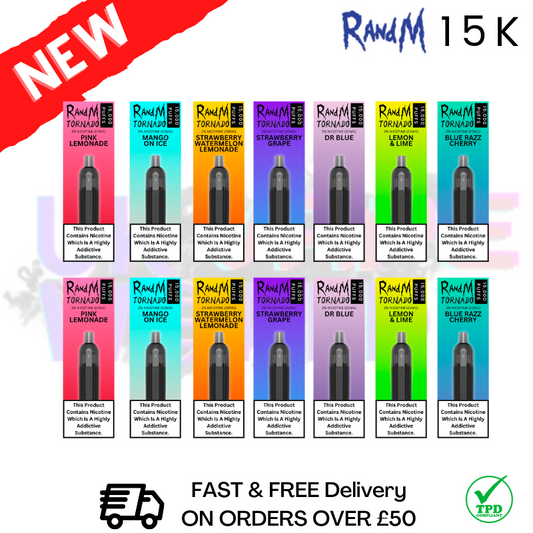 RandM Tornado 15000 Puff 15K Bar R und M Vape Pen Kit (NACHFÜLLBAR)