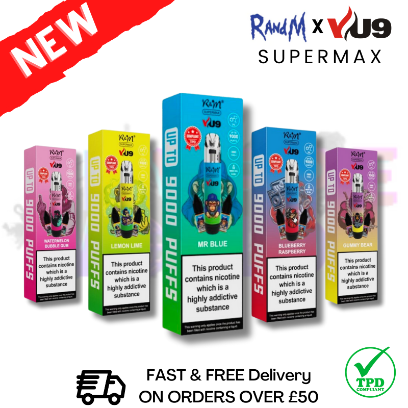 RandM (NEU) SuperMax 9000 Puff Kit - NUR 5,99 £