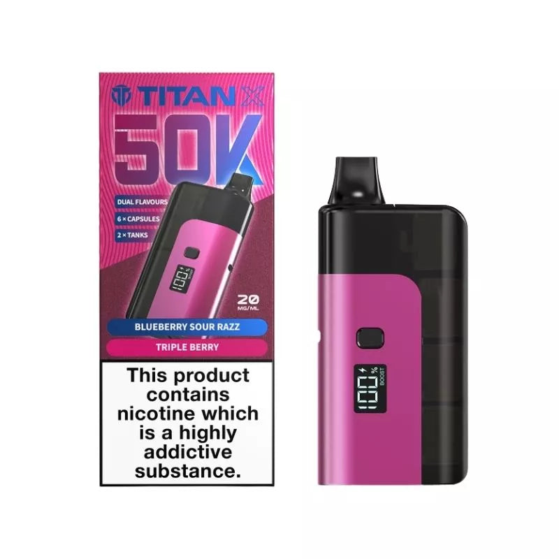 Titan X 50K Puffs Prefilled & Reusable Pod Kit