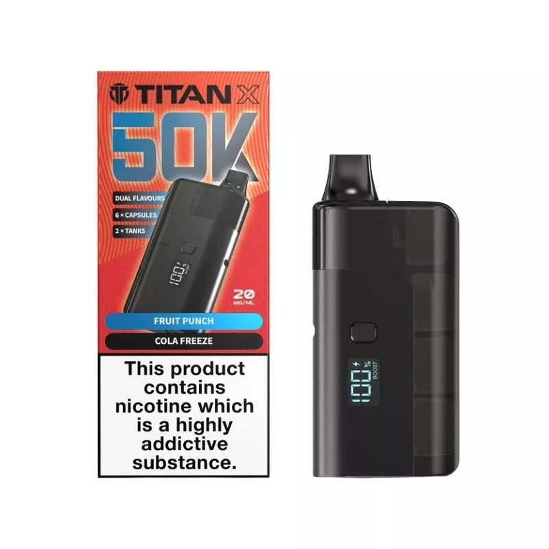 Titan X 50K Puffs Prefilled & Reusable Pod Kit