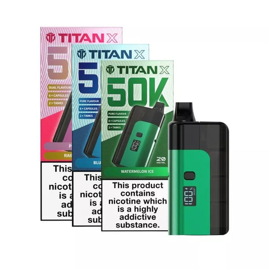Titan X 50K Puffs Prefilled & Reusable Pod Kit